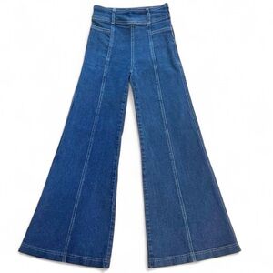 Luscious Vintage y2k 90s Rave High Rise Wide Leg Denim Blue Jeans 24